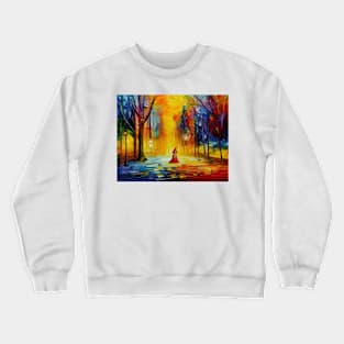 Red Riding Hood Lost In Rainbow Forest Crewneck Sweatshirt